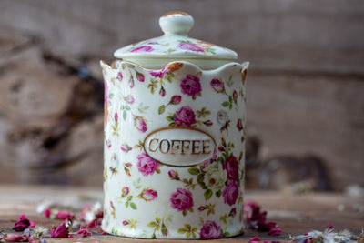 כלי קפה פרחוני קלאסי