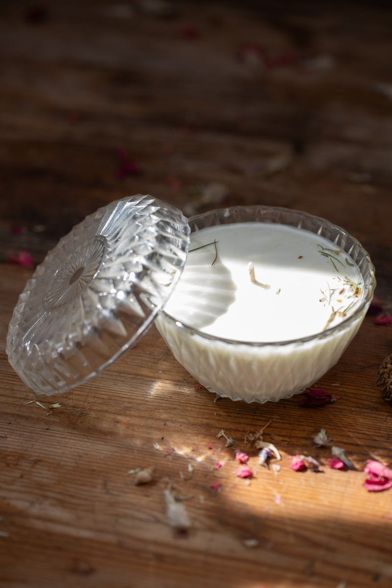 קופסת זכוכית עם מכסה