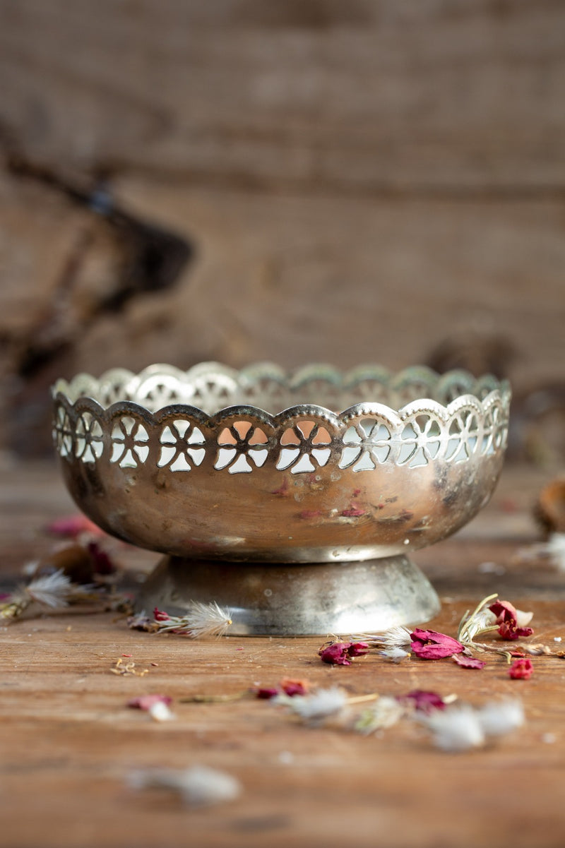 קערת כסף מצופה וינטג&