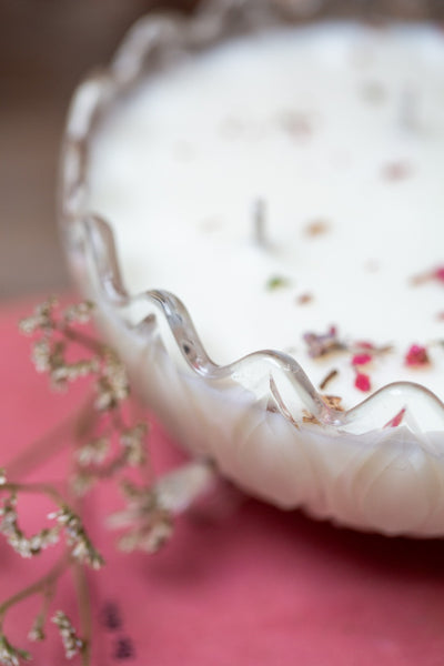 קערת קריסטל עם רגליות