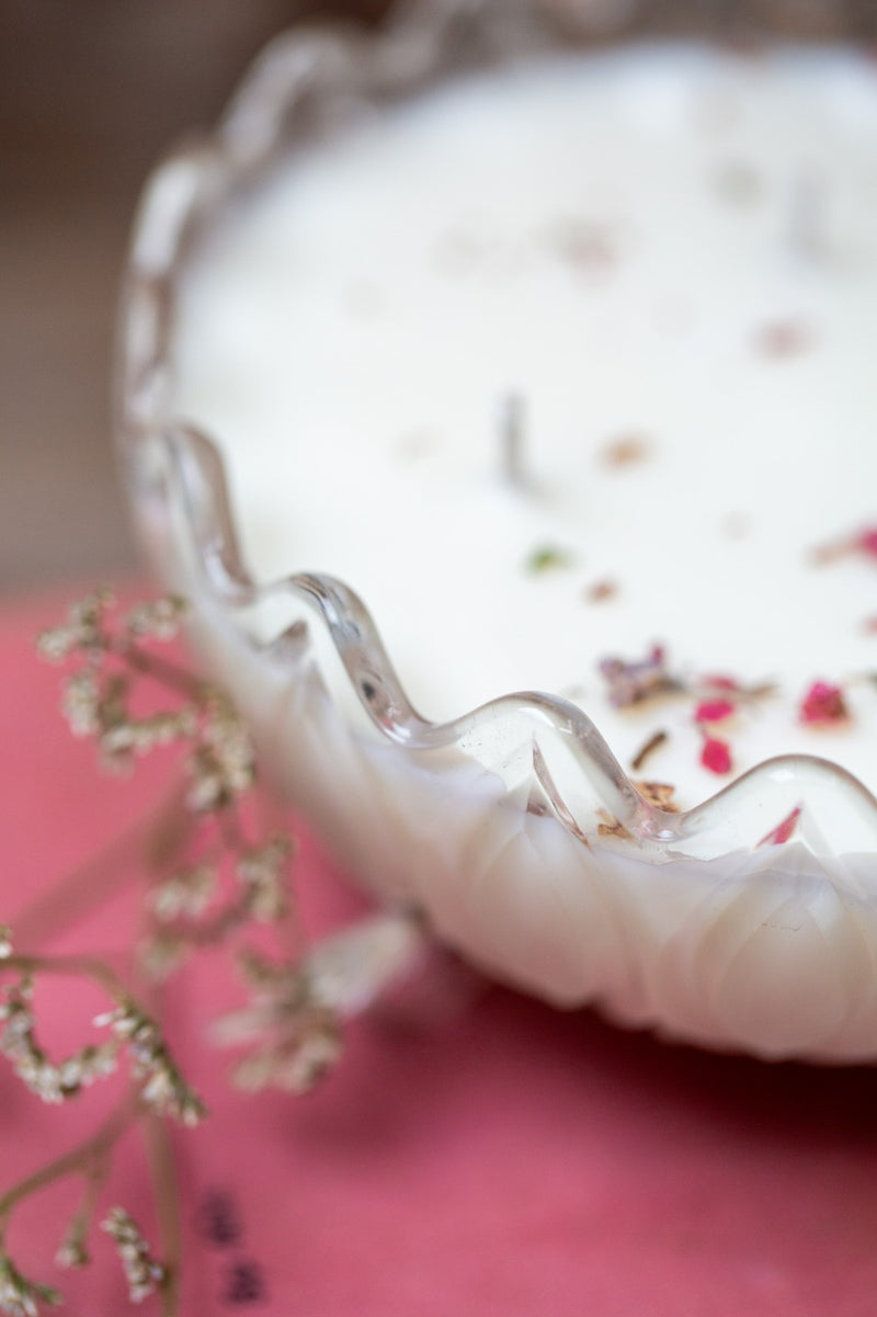 קערת קריסטל עם רגליות