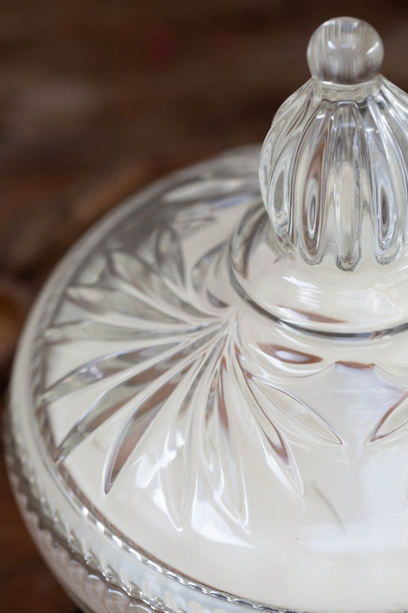 קערת קריסטל וינטג’ עם מכסה