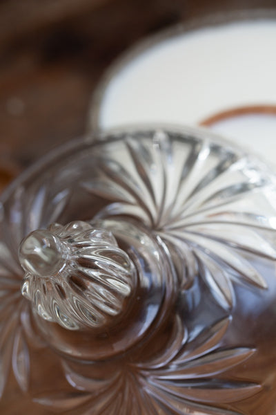 קערת קריסטל וינטג’ עם מכסה