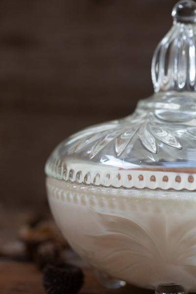 קערת קריסטל וינטג’ עם מכסה