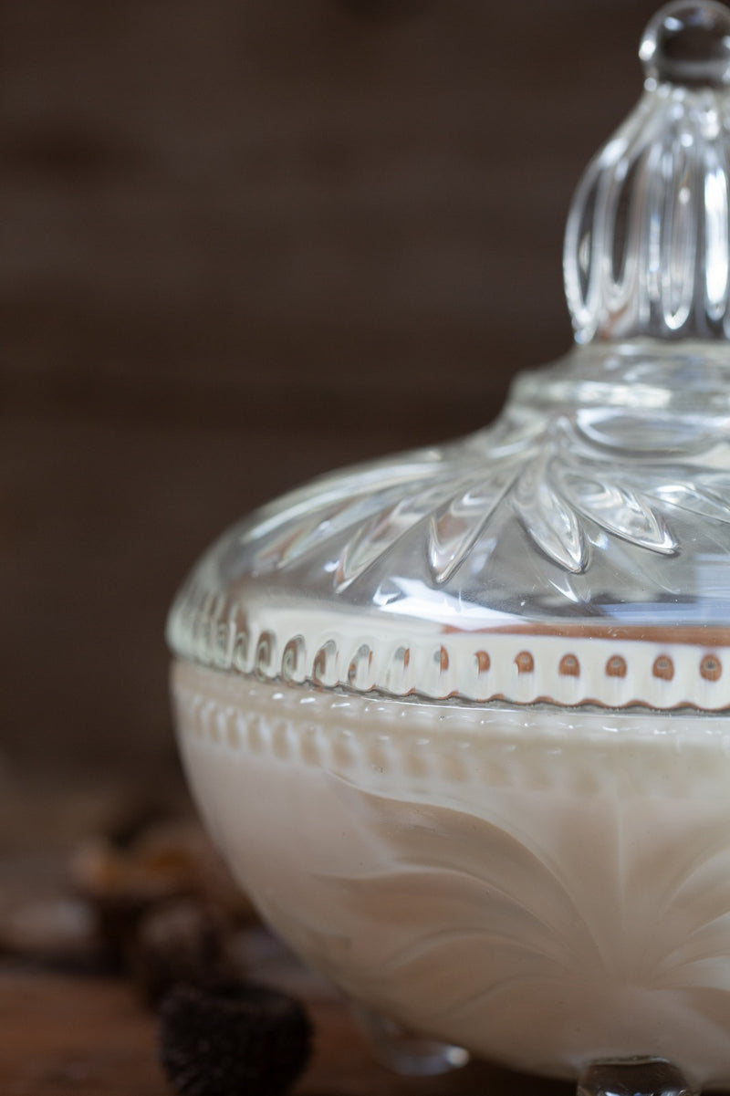 קערת קריסטל וינטג’ עם מכסה