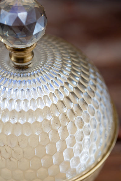 קופסת קריסטל אובלית עם מכסה