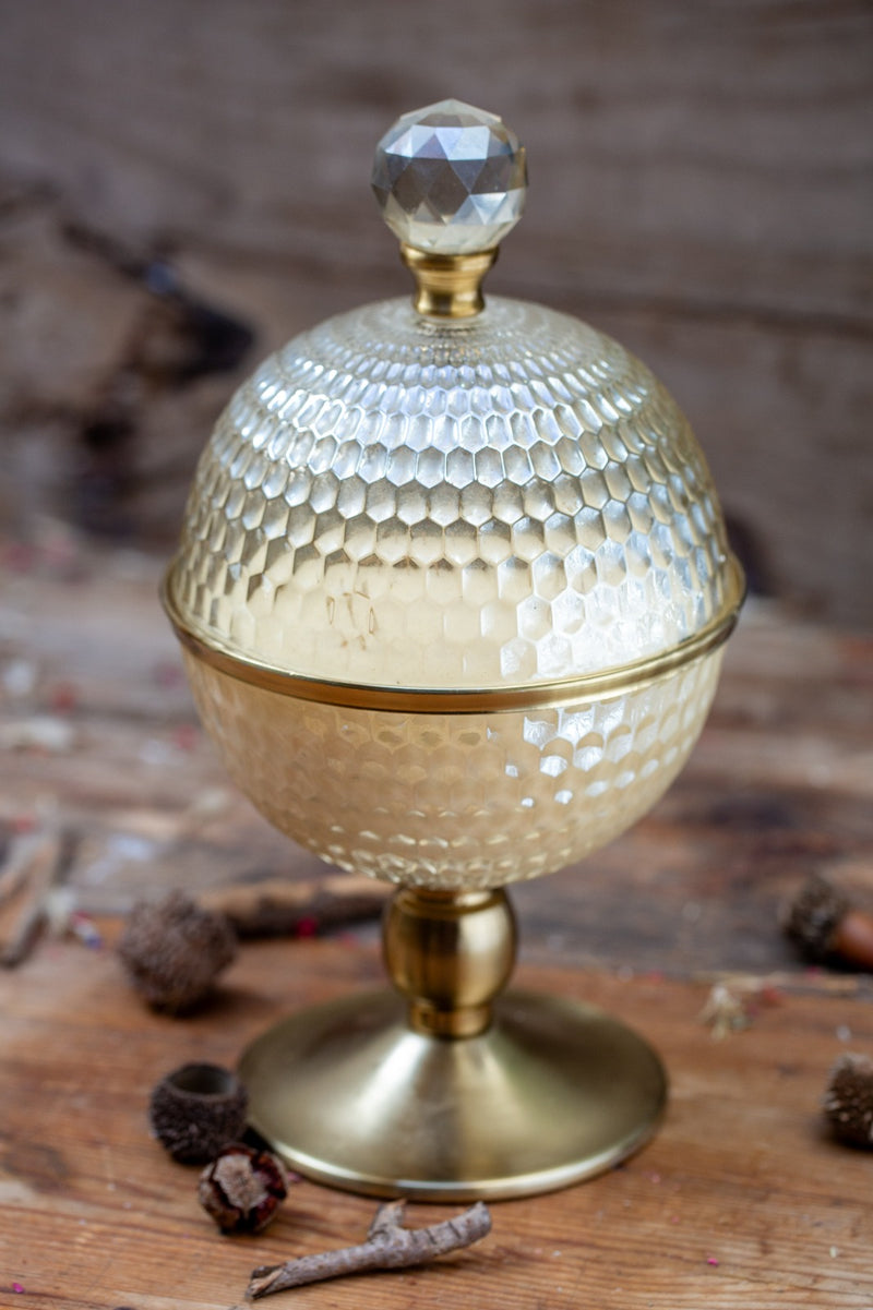 קופסת קריסטל אובלית עם מכסה