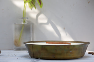 קערת פליז שטוחה בעבודת יד