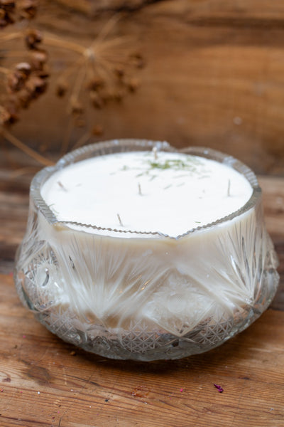 קערת קריסטל בוהמיינית מרשימה במיוחד