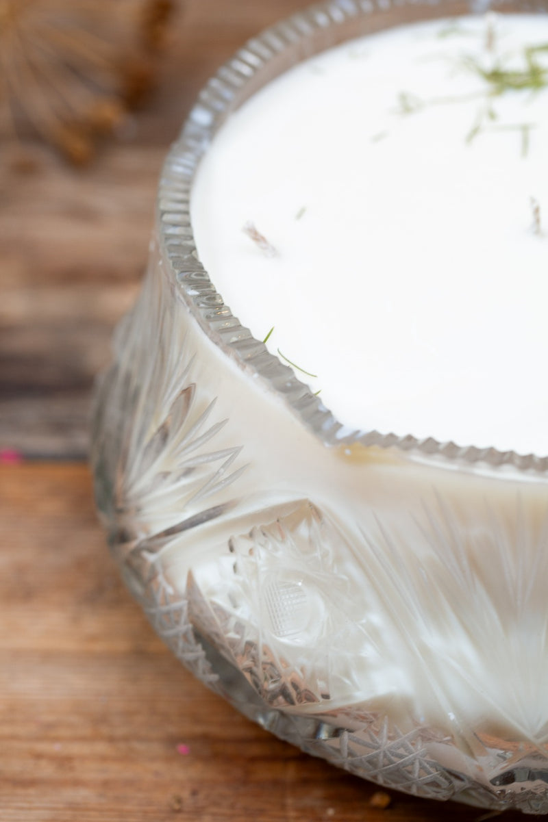 קערת קריסטל בוהמיינית מרשימה במיוחד