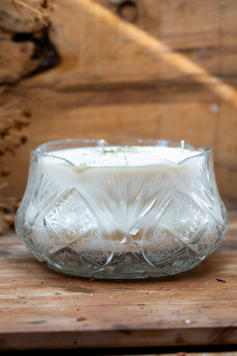 קערת קריסטל בוהמיינית מרשימה במיוחד