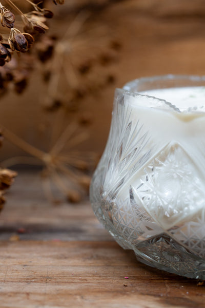 קערת קריסטל בוהמיינית מרשימה במיוחד