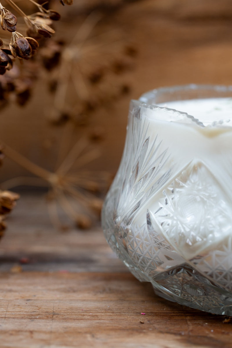 קערת קריסטל בוהמיינית מרשימה במיוחד