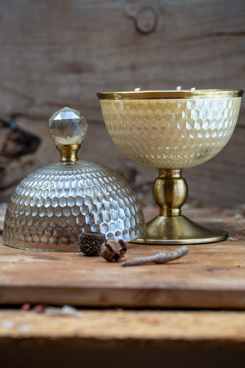 קופסת קריסטל אובלית עם מכסה