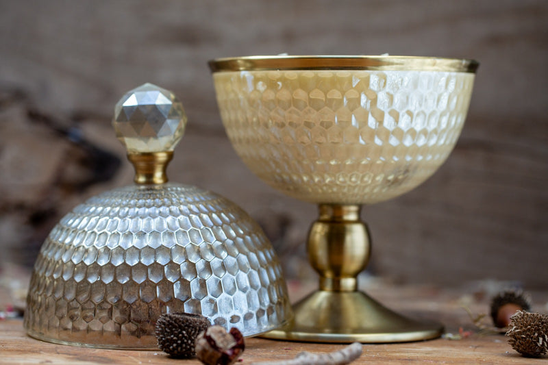 קופסת קריסטל אובלית עם מכסה