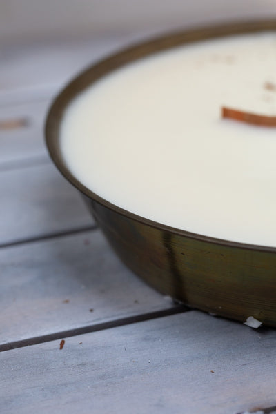 קערת פליז שטוחה בעבודת יד